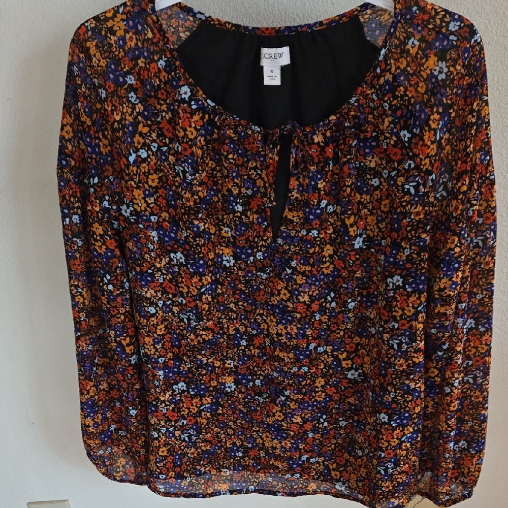 J. Crew Multicolor Floral Blouse